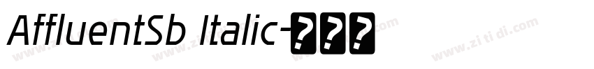 AffluentSb Italic字体转换